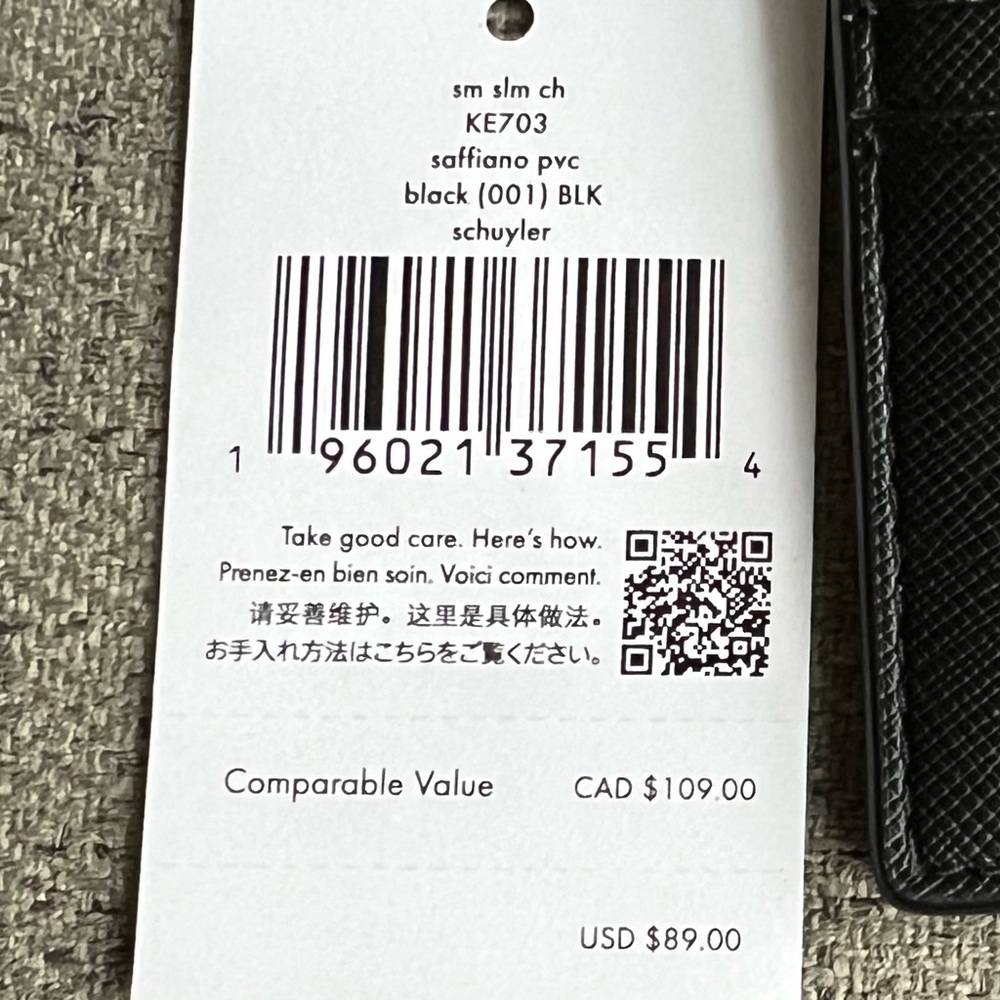 Kate Spade New York black Saffiano leather card holder - Picture 7 of 7